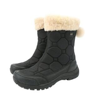 UGG Australia Meridian Shearling Quilted Black Boots 7